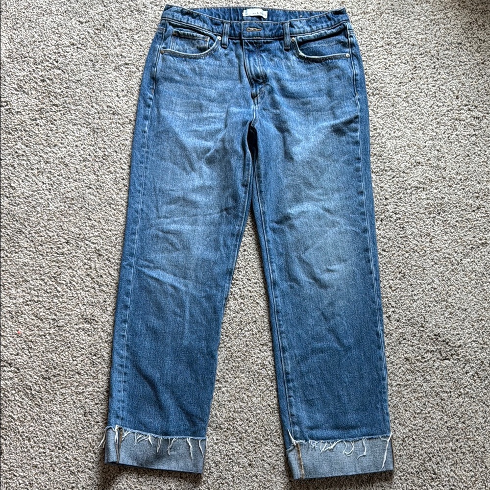 Loft Slouchy Boyfriend Blue Denim Jeans